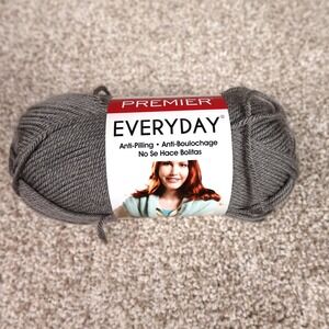 Premier Everyday Anti-Pilling Yarn Steel Grey Medium 4 Acrylic 4oz 203yd